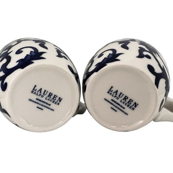 New x2 Ralph Lauren Blue Mandarin Cups Mugs - Picture 3 of 5